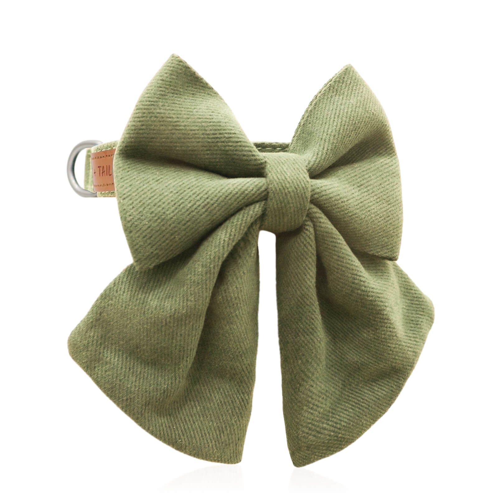 Wag + Tail Sage Luxe dog accessory featuring a neatly shaped bow tie for small and large breeds