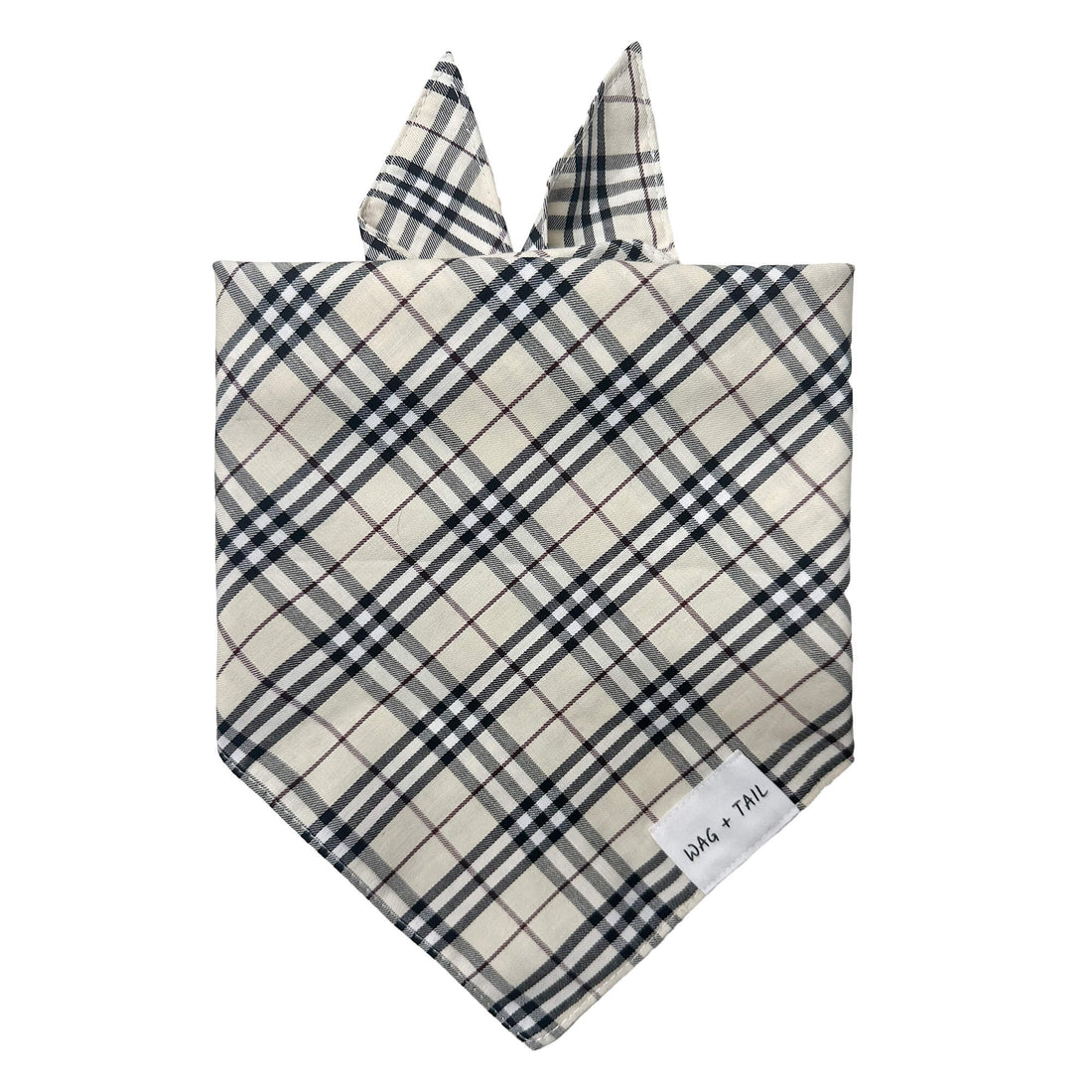 Sandstone Plaid Dog Bandana - Chic Dog Gear