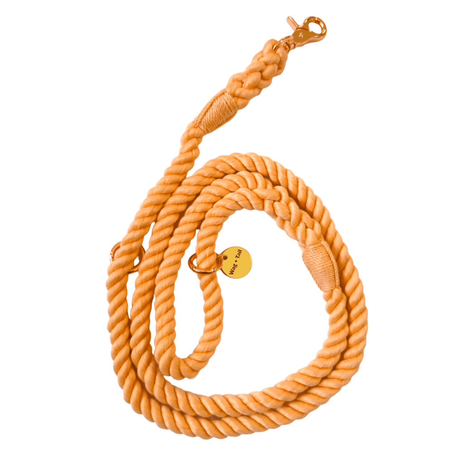 Blushing Coral Dog Rope Leash - Stylish and Durable Dog Accessory | Wag + Tail