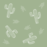 Stylish green cactus print dog collar for small and large dogs