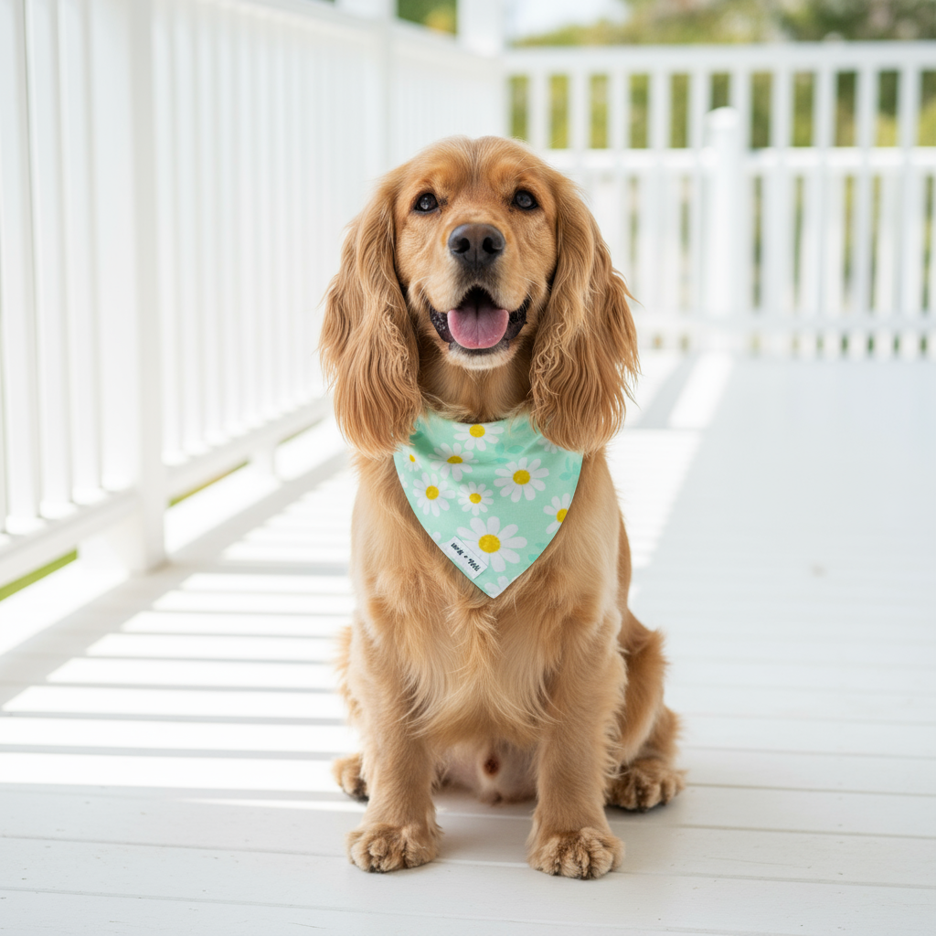Wag + Tail Floral Wanderlust reversible dog bandana with floral print