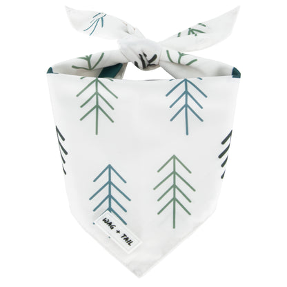 Reversible woodland themed pet bandana for small and large dogs