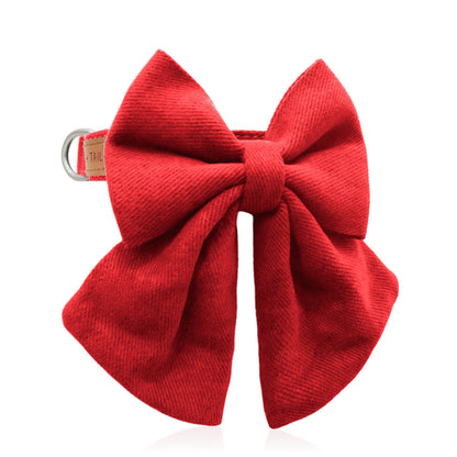 Wag + Tail luxe red bow tie collar for small and large dogs