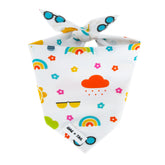 Reversible bright print pet bandana for small and large dogs