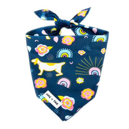 Wag + Tail gentle pastel dog bandana for everyday wear