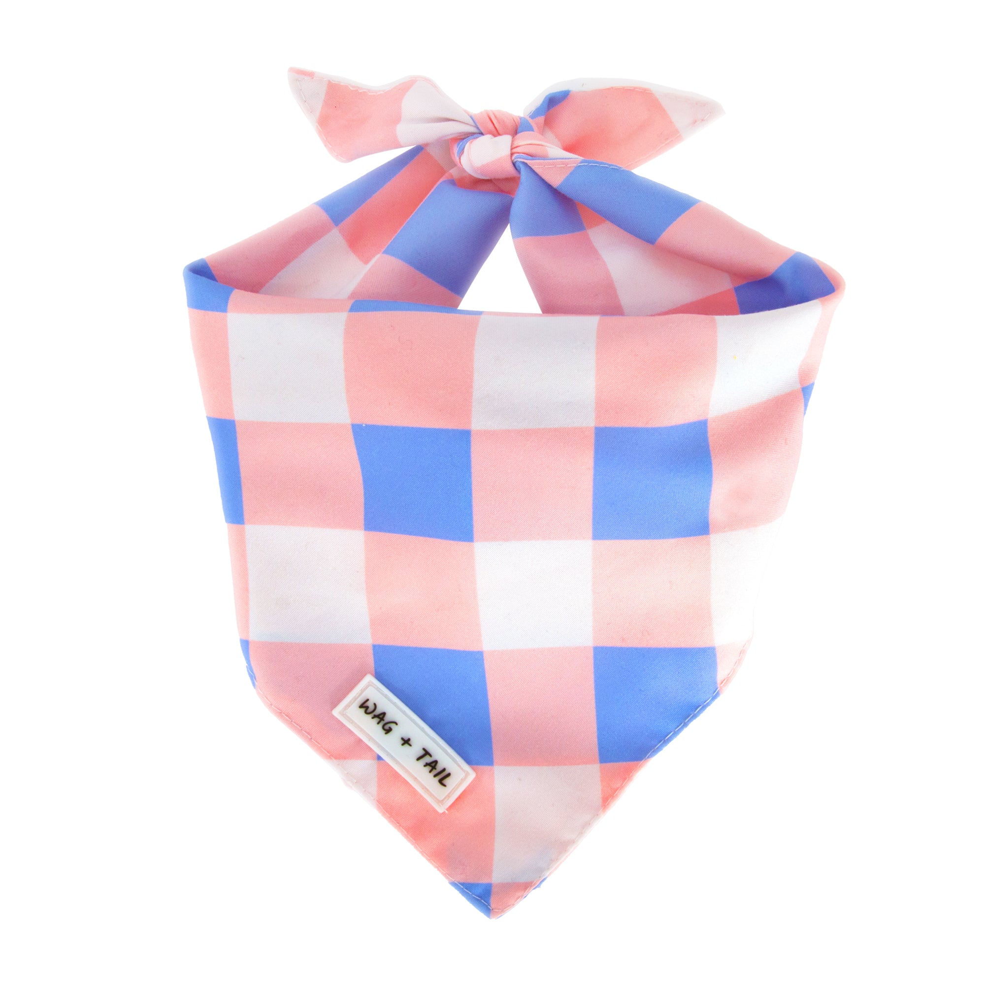 Cute plaid print pet bandana for small and large dogs