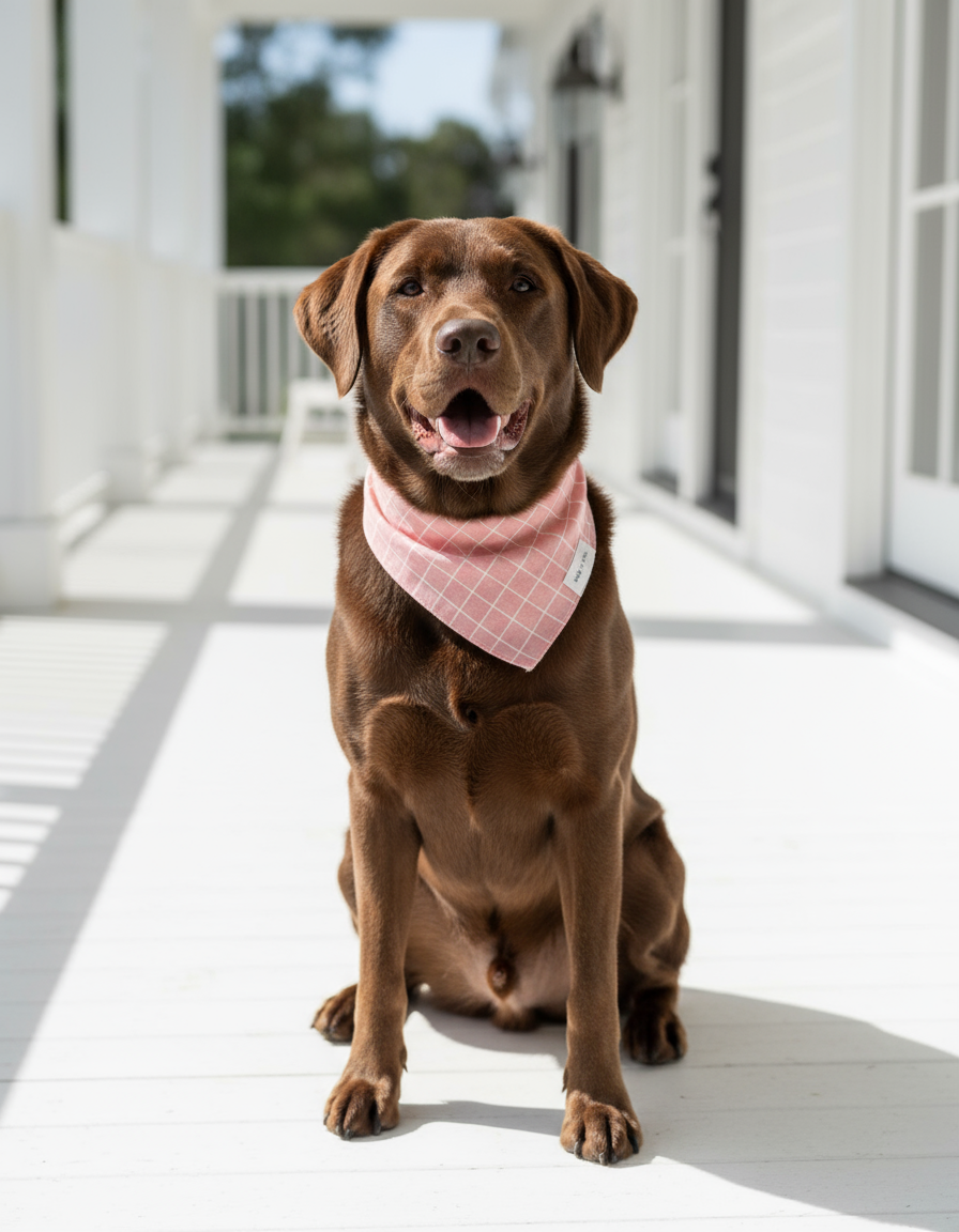 Watermelon Stripe playful dog scarf offering a cheerful, colorful summer look