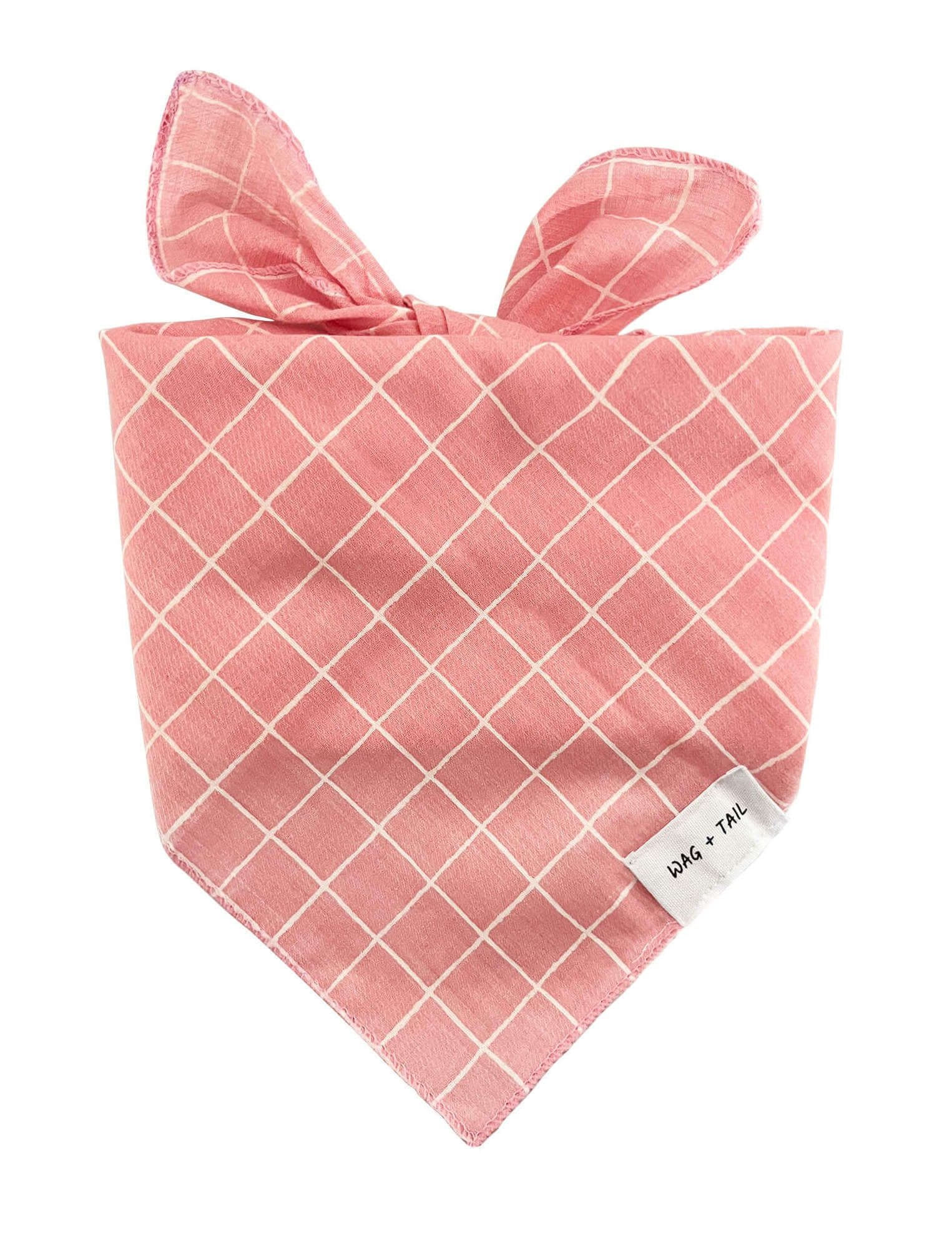 Lightweight tie-on pet scarf with a fun watermelon-inspired striped design
