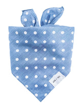 Blue Bubble dog scarf with a modern bubbly pattern for fashionable everyday wear