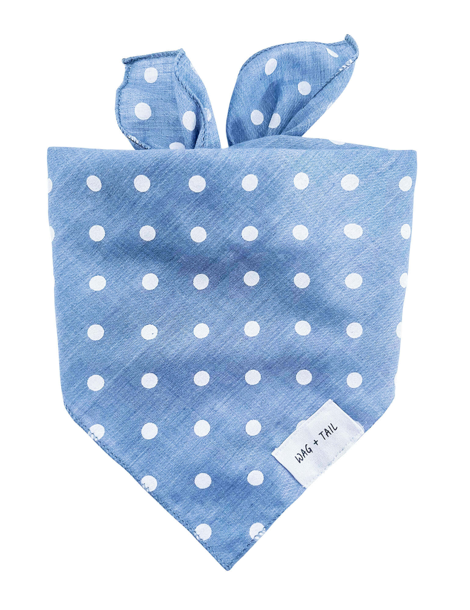 Blue Bubble dog scarf with a modern bubbly pattern for fashionable everyday wear