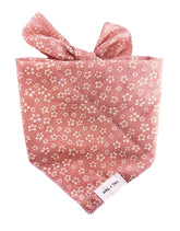 Floral print tie-on dog scarf for stylish pets with a comfortable drape